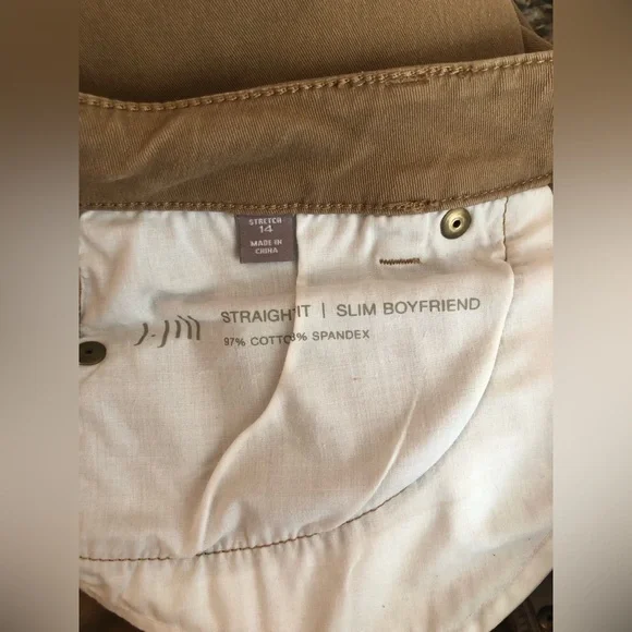 J.Jill Straight Slim Boyfriend Brown Pants Size 14 - Picture 6 of 9